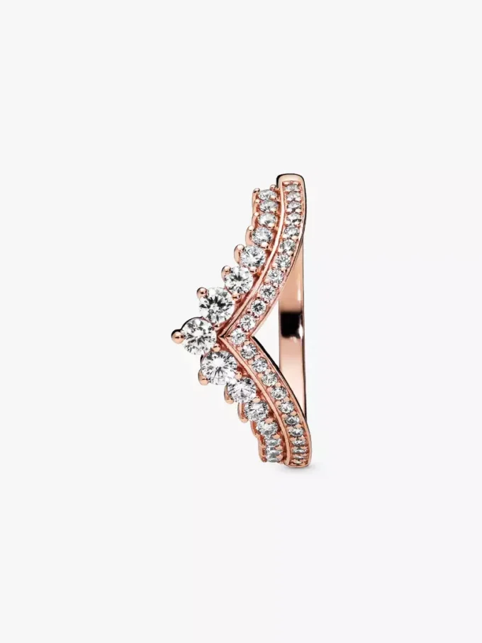Princess Wishbone Ring, 14 Karat Roségold-Beschichtung Princess Wishbone Ring, 14 Karat Roségold-Beschichtung