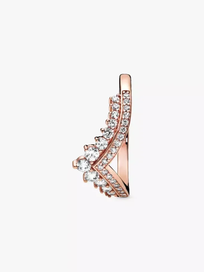 Princess Wishbone Ring, 14 Karat Roségold-Beschichtung Princess Wishbone Ring, 14 Karat Roségold-Beschichtung