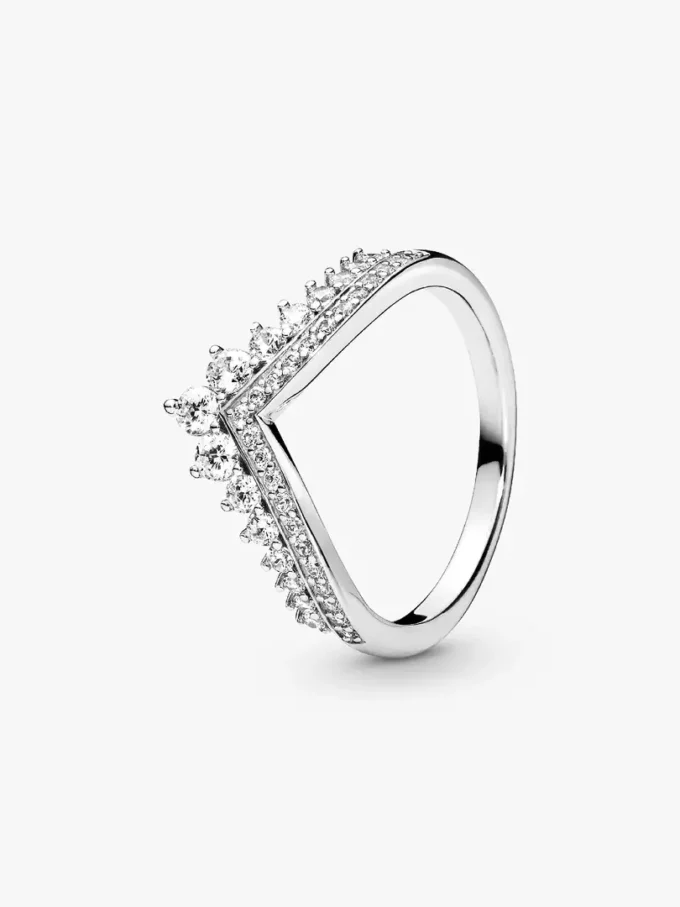 Stapelring-Set mit grünem Herz und Princess-Wishbone, 2er-Set Stapelring-Set mit grünem Herz und Princess-Wishbone, 2er-Set