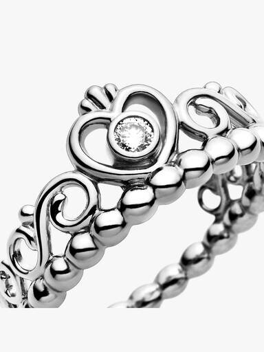 Prinzessinnen-Tiara-Kronenring – Sterlingsilber Prinzessinnen-Tiara-Kronenring – Sterlingsilber