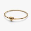 Radiating Heart Clasp Bangle – 14 Karat vergoldet Radiating Heart Clasp Bangle – 14 Karat vergoldet