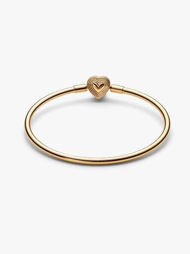 Radiating Heart Clasp Bangle – 14 Karat vergoldet Radiating Heart Clasp Bangle – 14 Karat vergoldet