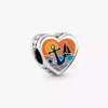 Rhode Island Herz-Charm aus Sterlingsilber