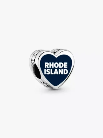 Rhode Island Herz-Charm aus Sterlingsilber