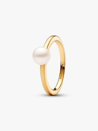 Ring mit behandelter Süßwasserzuchtperle – 14 Karat vergoldet Ring mit behandelter Süßwasserzuchtperle – 14 Karat vergoldet