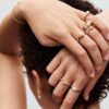 Ring mit behandelter Süßwasserzuchtperle – 14 Karat vergoldet Ring mit behandelter Süßwasserzuchtperle – 14 Karat vergoldet