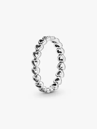 Ring mit Herzband aus Sterlingsilber
