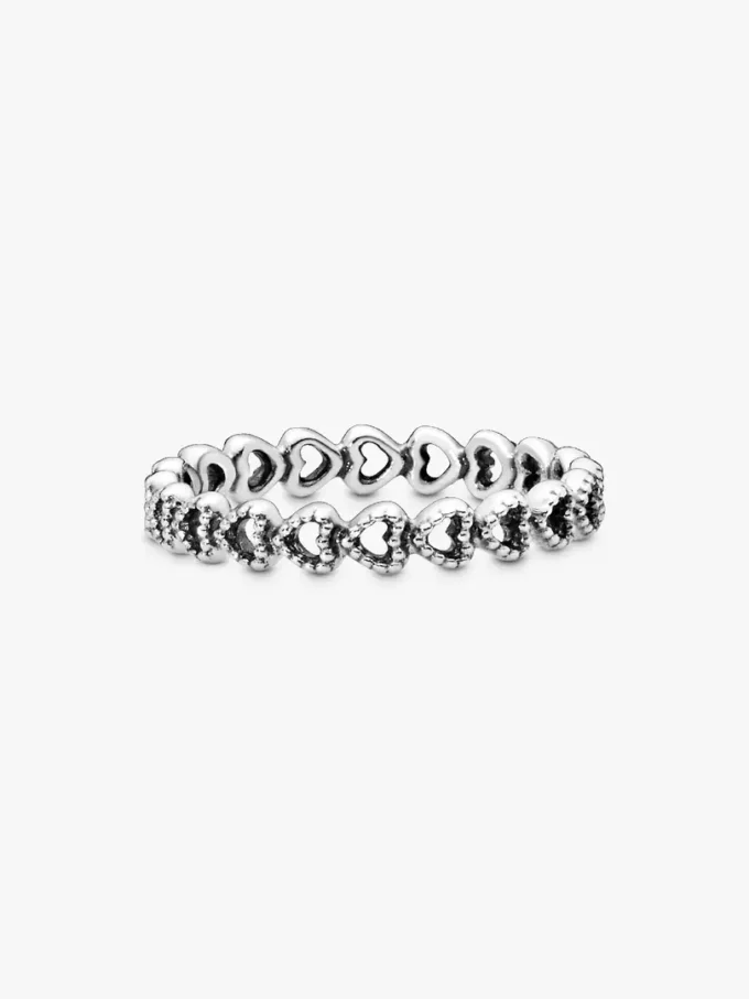 Ring mit Herzband aus Sterlingsilber