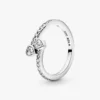 Ring mit zwei funkelnden Herzen aus Sterlingsilber