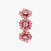 Ring „Pink Daisy Flower Trio“ – 14 Karat Roségold-Beschichtung Ring „Pink Daisy Flower Trio“ – 14 Karat Roségold-Beschichtung