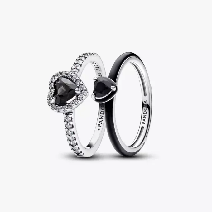 Ring-Set „Black Hearts“ (2er-Set) Ring-Set „Black Hearts“ (2er-Set)