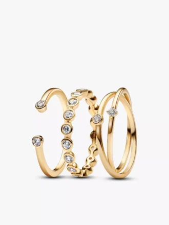 Ring-Set mit 3 laborgezüchteten Diamanten