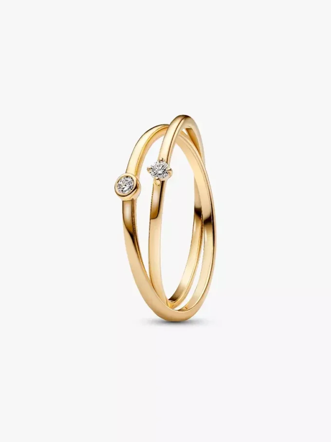 Ring-Set mit 3 laborgezüchteten Diamanten Ring-Set mit 3 laborgezüchteten Diamanten