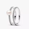 Ring-Set mit behandelten Süßwasser-Zuchtperlen, 2er-Set Ring-Set mit behandelten Süßwasser-Zuchtperlen, 2er-Set