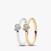 Ring-Set mit Herz aus im Labor gezüchteten Diamanten, 2er-Set Ring-Set mit Herz aus im Labor gezüchteten Diamanten, 2er-Set