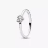 Pandora Talisman Sterling-Silber-Herzring mit synthetischem Diamanten, 0,25 Karat insgesamt, Sterling-Silber Pandora Talisman Sterling-Silber-Herzring mit synthetischem Diamanten, 0,25 Karat insgesamt, Sterling-Silber