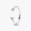 Pandora Talisman Sterling-Silber-Ring mit Herz- und Stern-Motiv aus im Labor gezüchteten Diamanten, 0,13 ct insgesamt, Sterling-Silber Pandora Talisman Sterling-Silber-Ring mit Herz- und Stern-Motiv aus im Labor gezüchteten Diamanten, 0,13 ct insgesamt, Sterling-Silber