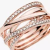 Ring „Sparkling & Polished Lines“ 14 Karat Roségold-Beschichtung Ring „Sparkling & Polished Lines“ 14 Karat Roségold-Beschichtung