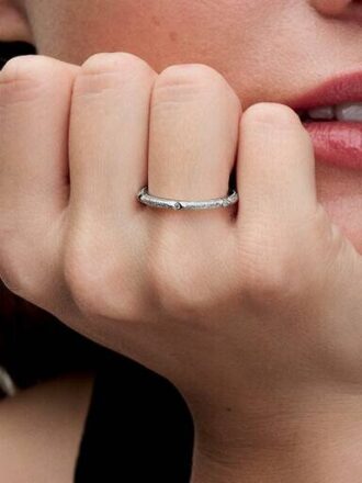 Ring „Texture & Stones“ – Sterlingsilber