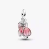 Zweifarbiger „Blooming Flower“-Dangle Charm aus Sterlingsilber Zweifarbiger „Blooming Flower“-Dangle Charm aus Sterlingsilber