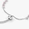 Rosa & klares Glitzer-Schiebearmband – Sterlingsilber Rosa & klares Glitzer-Schiebearmband – Sterlingsilber