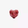 Rose Heart Charm aus Sterlingsilber