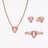 Roségold-Set „Heart to Heart“ (3-teilig)