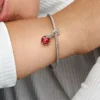 Roter Marienkäfer-Dangle Charm aus Sterlingsilber Roter Marienkäfer-Dangle Charm aus Sterlingsilber