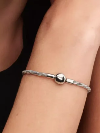 Runde Pandora-Verschluss-Snake Chain-Kette aus Sterlingsilber