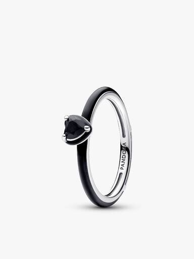 Schwarz-weiße Chakra-Herz-Ringe – 2 Stück Schwarz-weiße Chakra-Herz-Ringe – 2 Stück