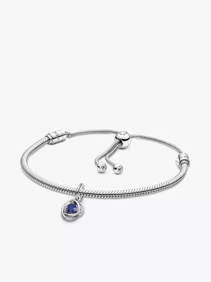 September Eternity Circle Dangle Charm-Armband-Set, 2er-Set