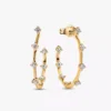 Pandora Era Lab-Grown Diamonds Station Hoop Ohrringe 0,40 ct TW, 14 Karat Gold Pandora Era Lab-Grown Diamonds Station Hoop Ohrringe 0,40 ct TW, 14 Karat Gold