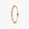 Pandora Era Lab-Grown Diamonds Station Ring 0,11 ct TW, 14 Karat Gold Pandora Era Lab-Grown Diamonds Station Ring 0,11 ct TW, 14 Karat Gold