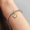 Shooting Star Hearts Double Dangle Charm – Sterlingsilber, 14-karätige Vergoldung