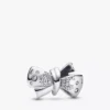 Funkelnder Schleifen-Charm aus Sterlingsilber Funkelnder Schleifen-Charm aus Sterlingsilber