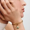 Skarabäus-Medaillon-Charm, 14-karätig vergoldet