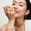 Pandora ME Halved Enamel Signet Ring aus Sterlingsilber