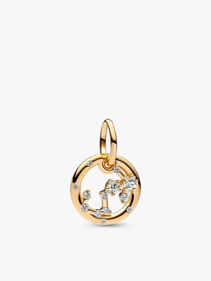 Skorpion-Sternzeichen-Dangle Charm, 14 Karat vergoldet Skorpion-Sternzeichen-Dangle Charm, 14 Karat vergoldet
