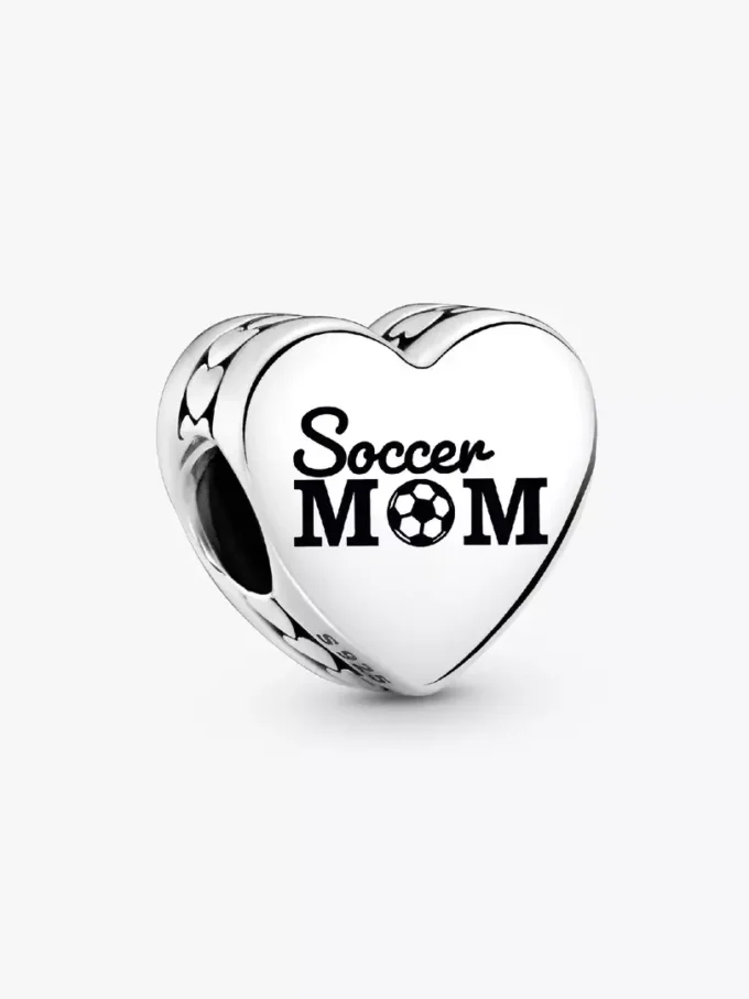 Soccer Mom Herz-Charm aus Sterlingsilber Soccer Mom Herz-Charm aus Sterlingsilber