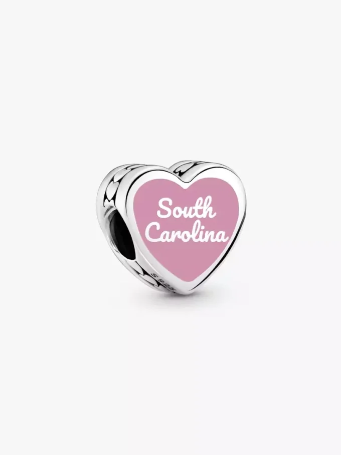 South Carolina Herz-Charm aus Sterlingsilber South Carolina Herz-Charm aus Sterlingsilber
