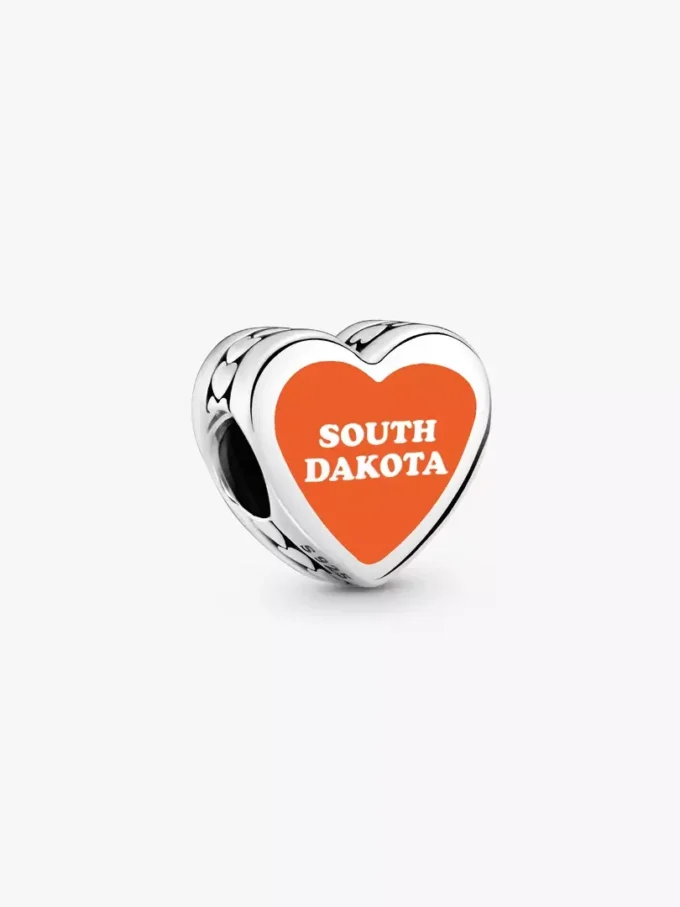 South Dakota Herz-Charm aus Sterlingsilber South Dakota Herz-Charm aus Sterlingsilber