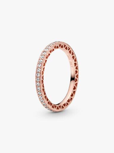 Sparkle & Hearts Ring – 14 Karat Roségold-Beschichtung Sparkle & Hearts Ring – 14 Karat Roségold-Beschichtung