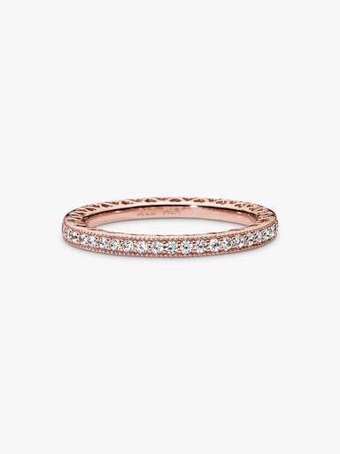 Sparkle & Hearts Ring – 14 Karat Roségold-Beschichtung Sparkle & Hearts Ring – 14 Karat Roségold-Beschichtung