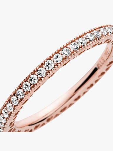 Sparkle & Hearts Ring – 14 Karat Roségold-Beschichtung Sparkle & Hearts Ring – 14 Karat Roségold-Beschichtung
