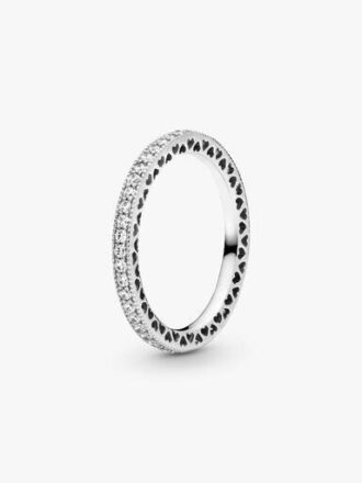 Sparkle & Hearts Ring – Sterlingsilber