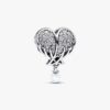 Sparkling Angel Wings & Heart Charm – Sterlingsilber Sparkling Angel Wings & Heart Charm – Sterlingsilber