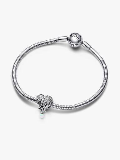 Sparkling Angel Wings & Heart Charm – Sterlingsilber Sparkling Angel Wings & Heart Charm – Sterlingsilber