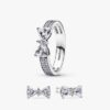 Sparkling Bow Doppelring-Set – 2er-Set