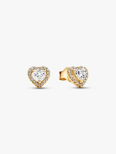 Sparkling Elevated Heart Ohrringe – 14 Karat vergoldet Sparkling Elevated Heart Ohrringe – 14 Karat vergoldet