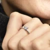 Sparkling Heart Solitaire Ring aus Sterlingsilber